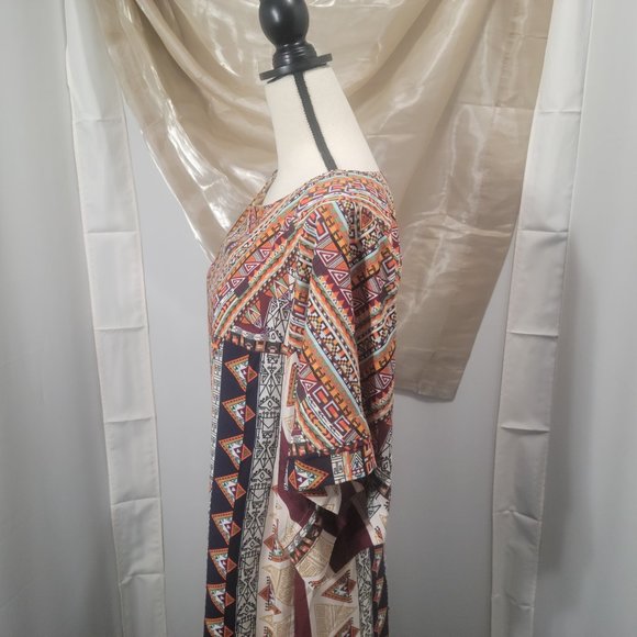 Chelsea & Violet size M, Tribal print in black, orange, brown - Picture 3 of 4